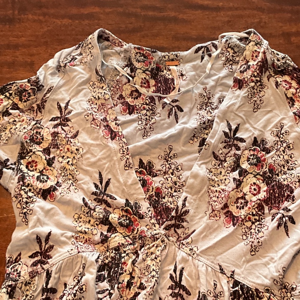 Free People Speak Easy Floral Print Tunic